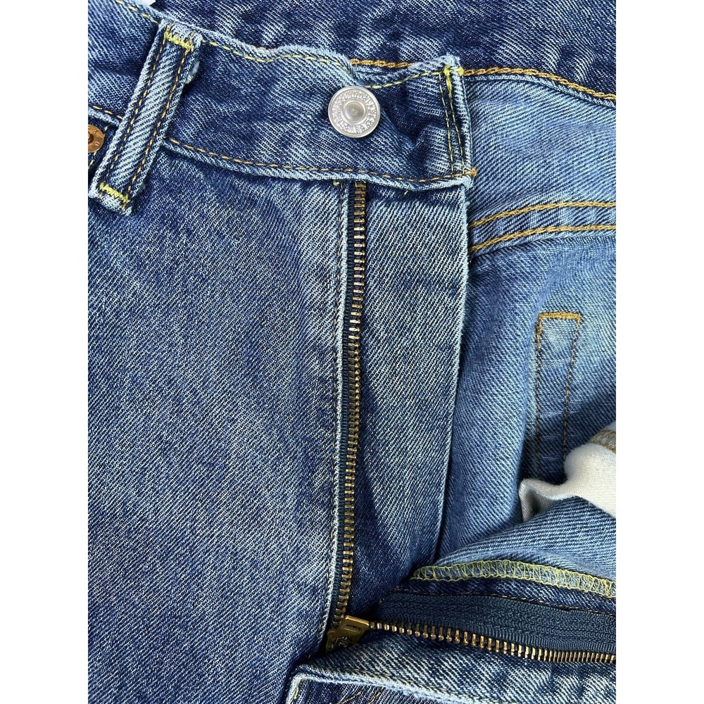 Levis 505 Mens 36x34 Blue Regular Straight Denim Jeans Medium Wash 00505-4891 - Picture 5 of 16
